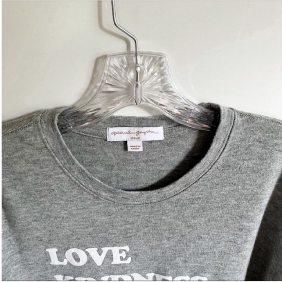 Spiritual Gangster Happiness Savasana sweater gray white crew neck graphic - Picture 4 of 7